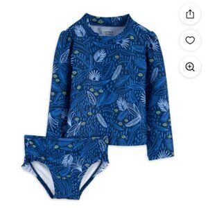 Carter's Child of Mine Toddler Girl Rash Guard Swimsuit Set